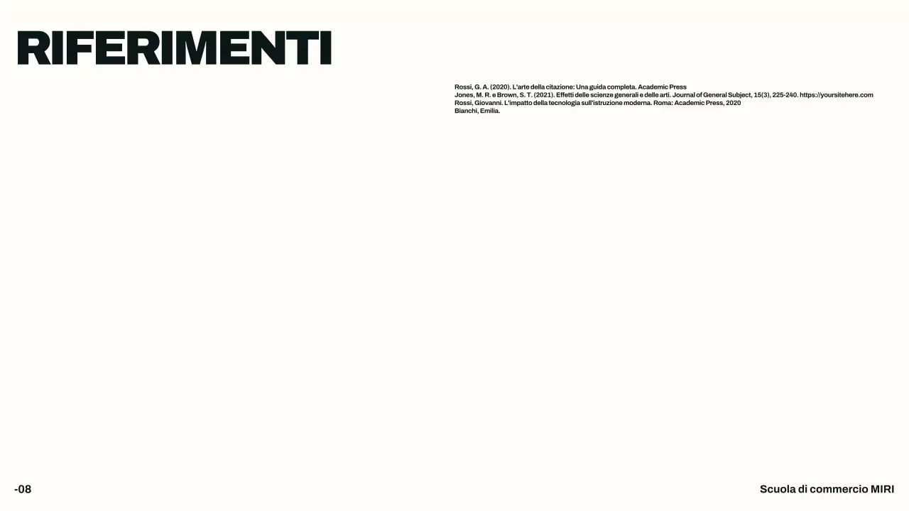 Presentazione della tesi professionale Beige