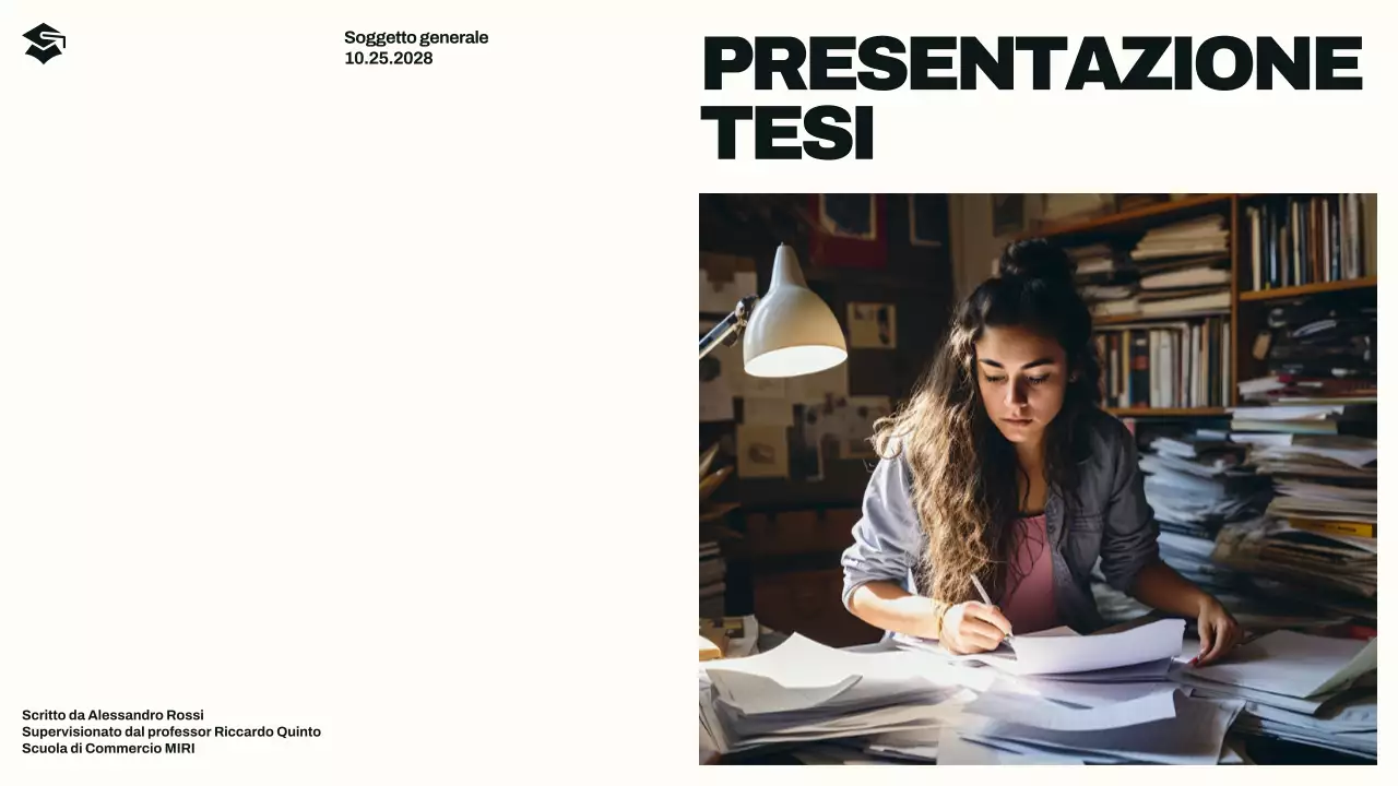 Presentazione della tesi professionale Beige