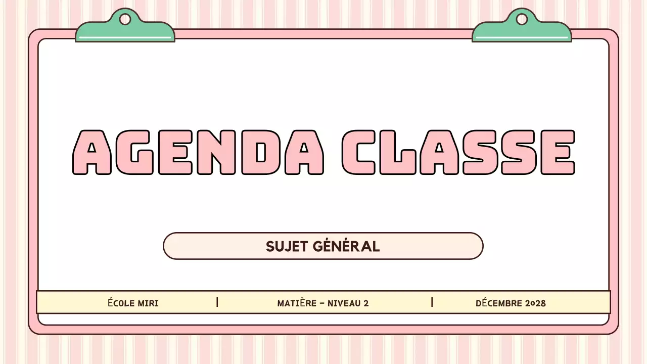 agenda scolaire rose moderne