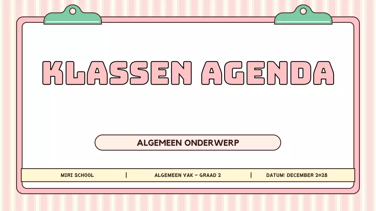 roze moderne schoolagenda