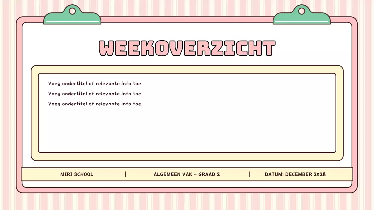 roze moderne schoolagenda