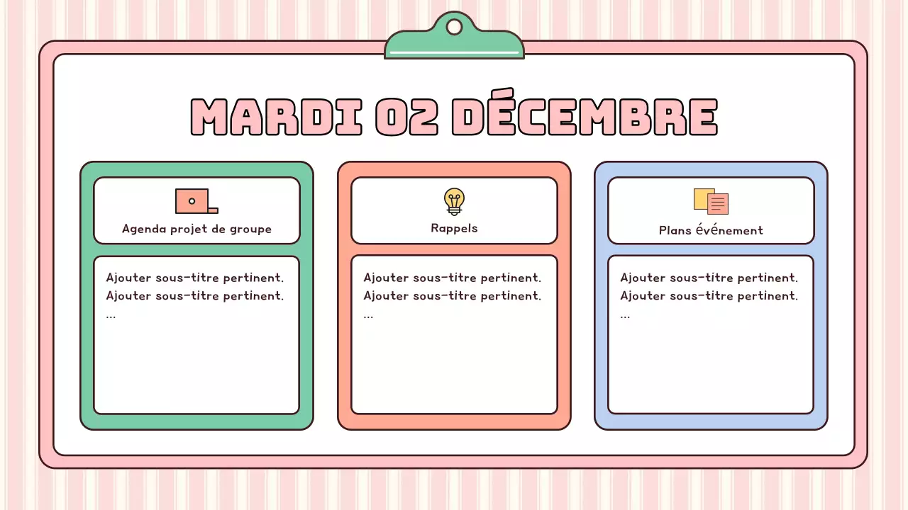 agenda scolaire rose moderne