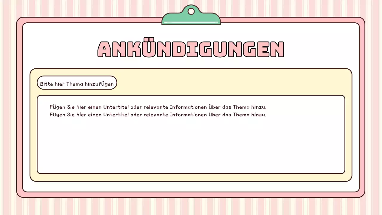 rosa moderne Schulagenda