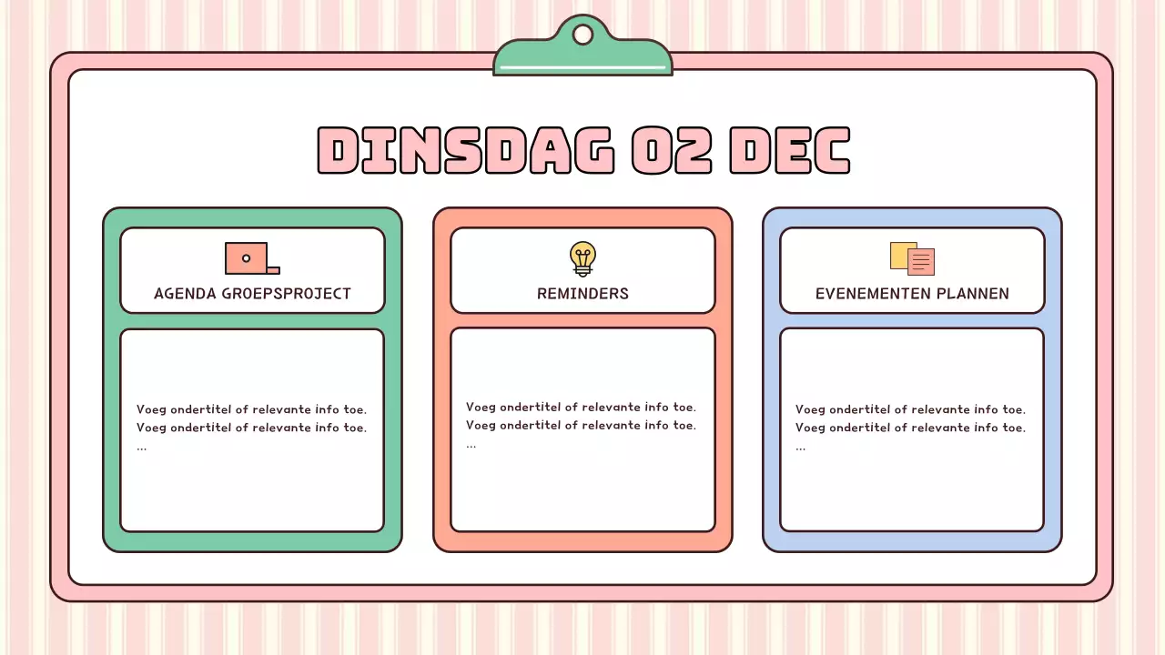 roze moderne schoolagenda