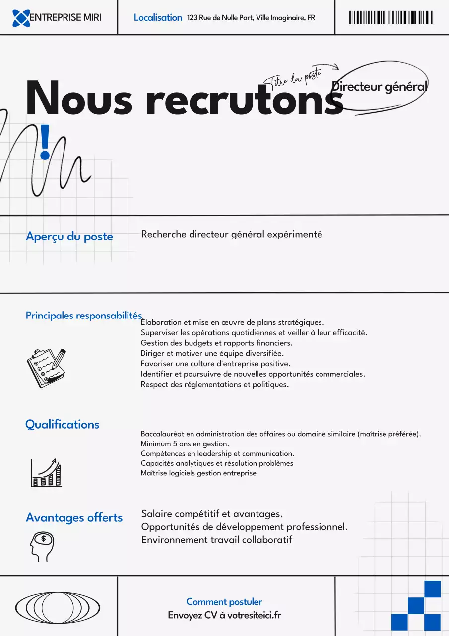 Blue Grey Modern Recruitment Advertisement