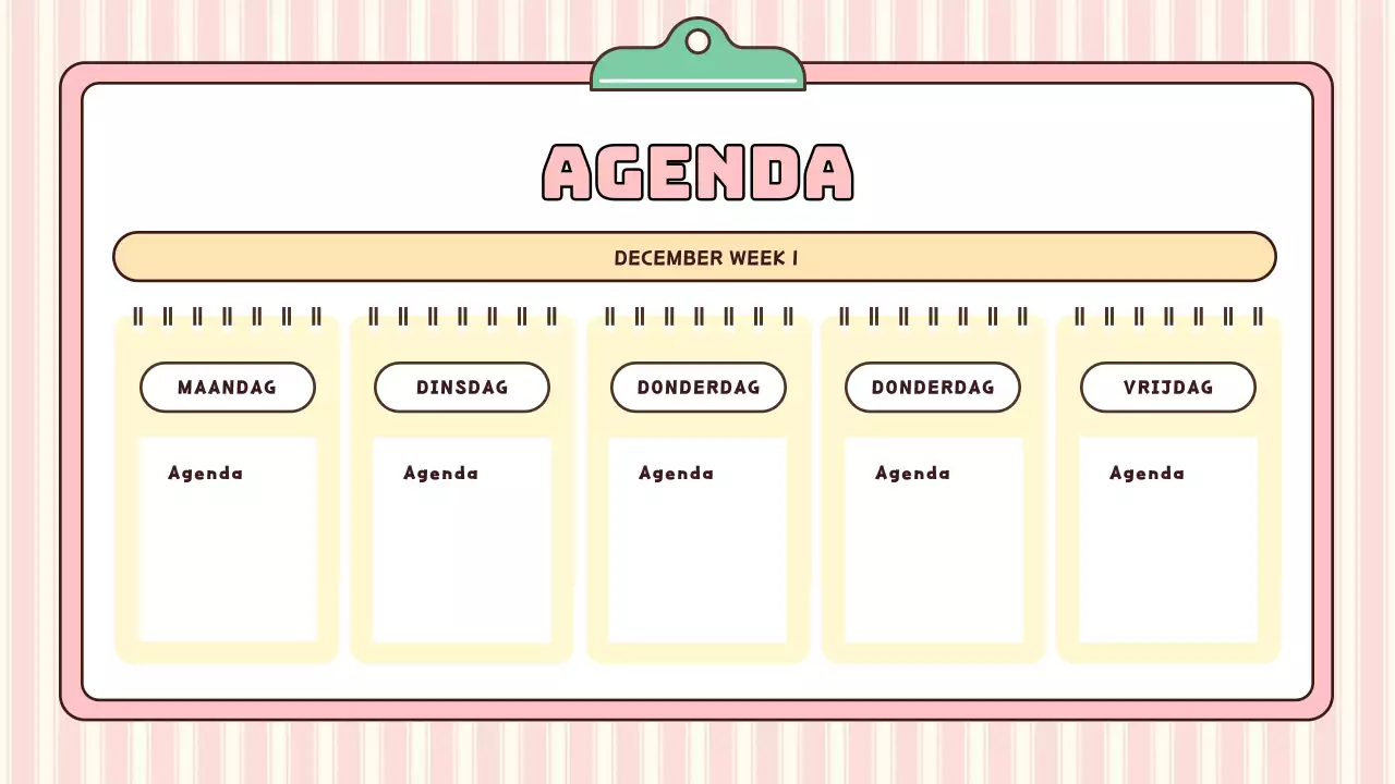 roze moderne schoolagenda