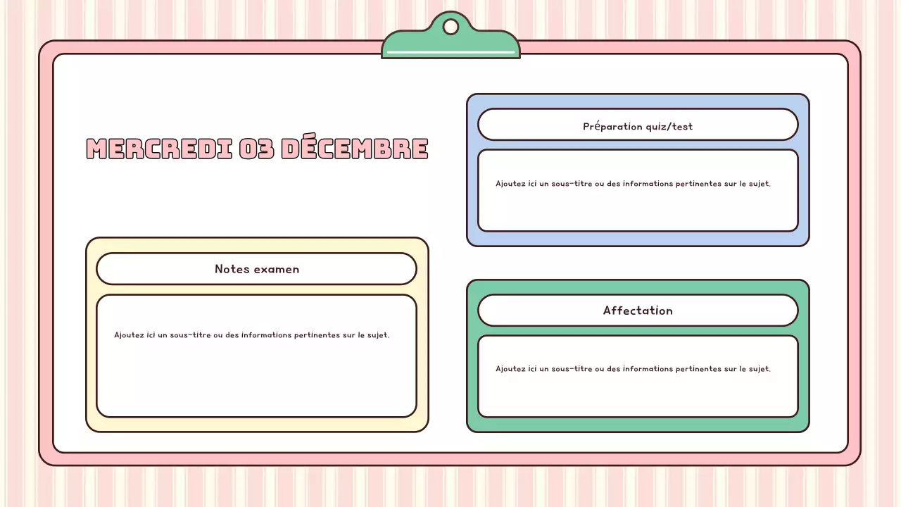 agenda scolaire rose moderne