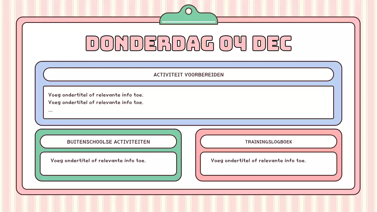 roze moderne schoolagenda