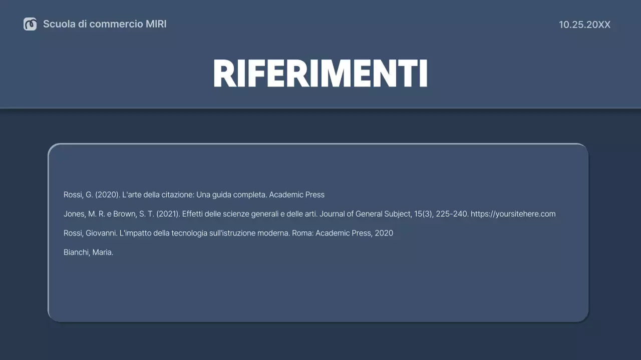 impaginazione della tesi professionale della marina