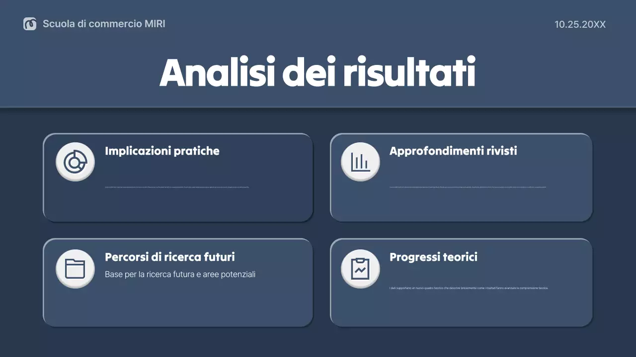 impaginazione della tesi professionale della marina