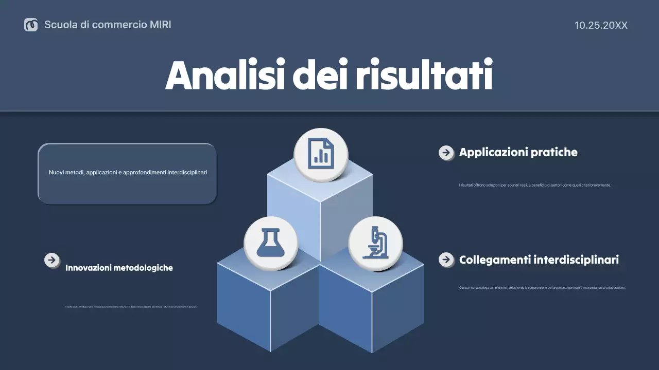 impaginazione della tesi professionale della marina