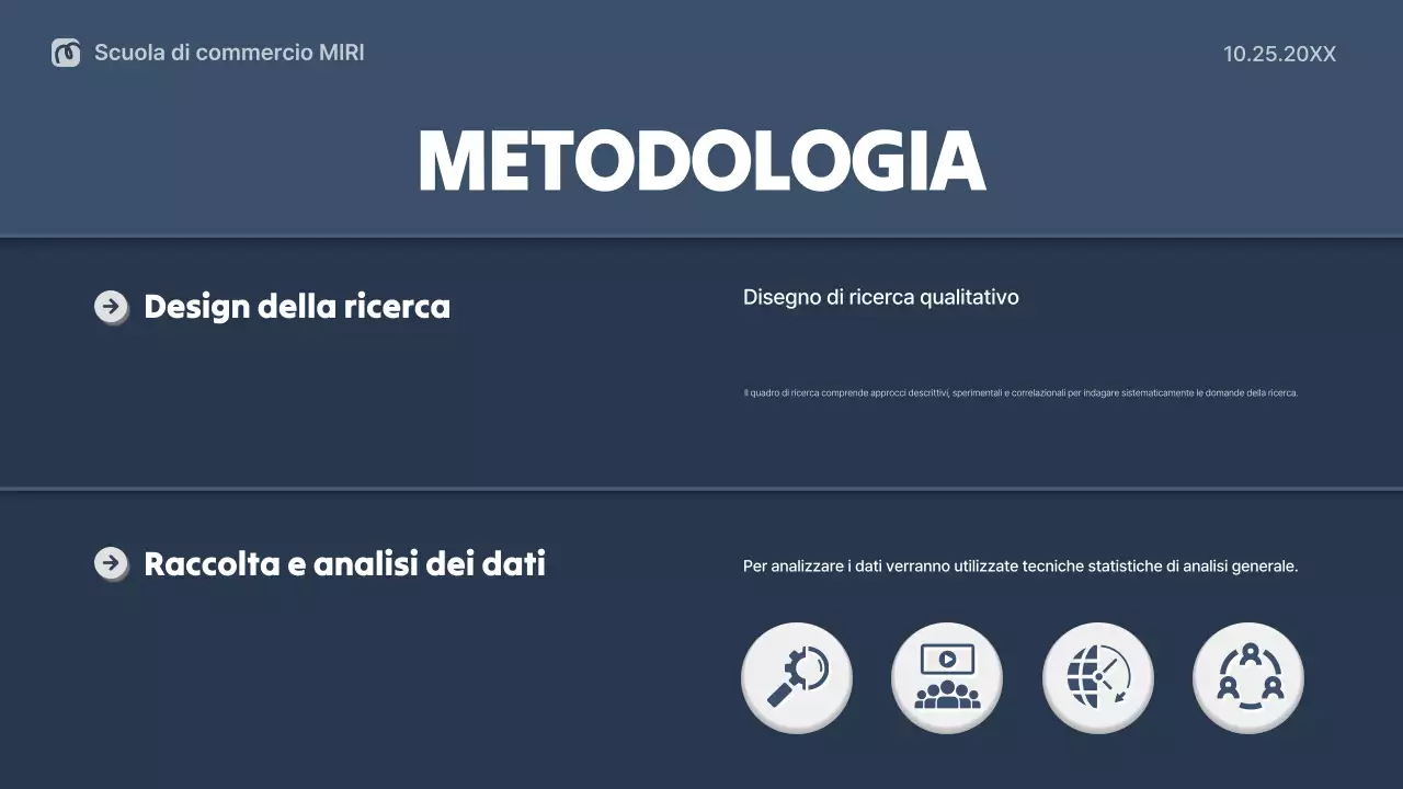 impaginazione della tesi professionale della marina