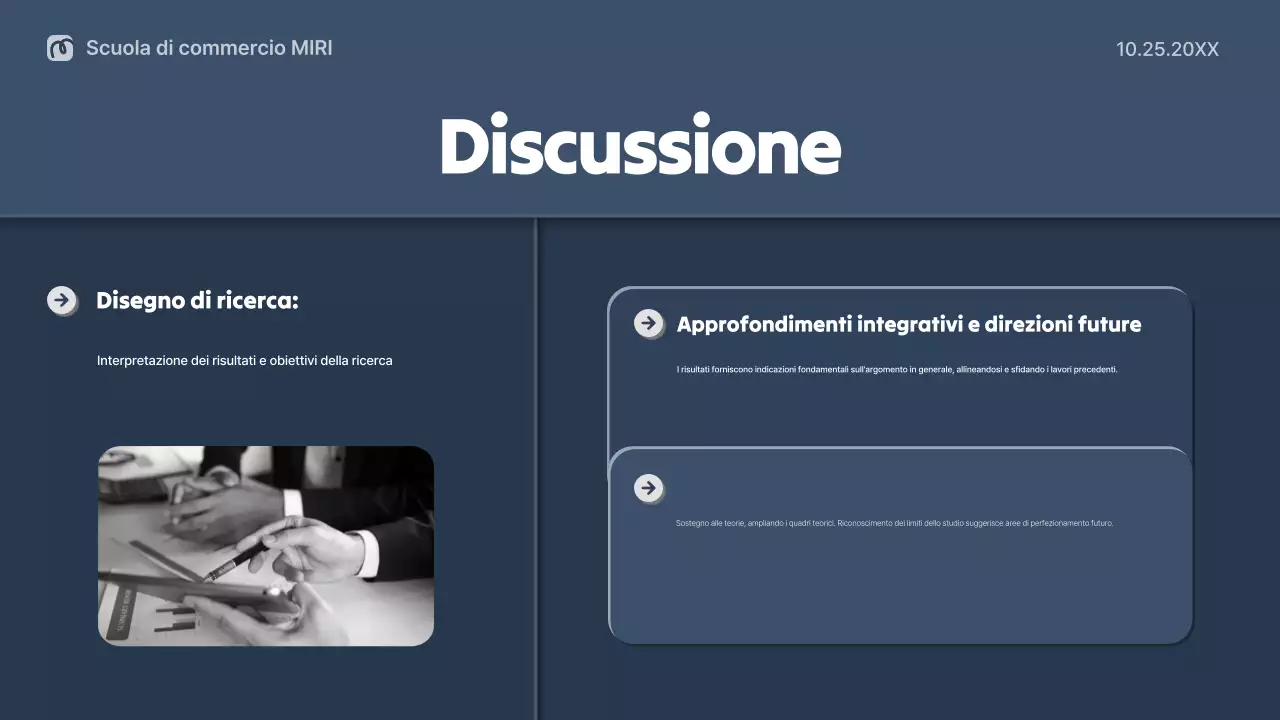 impaginazione della tesi professionale della marina