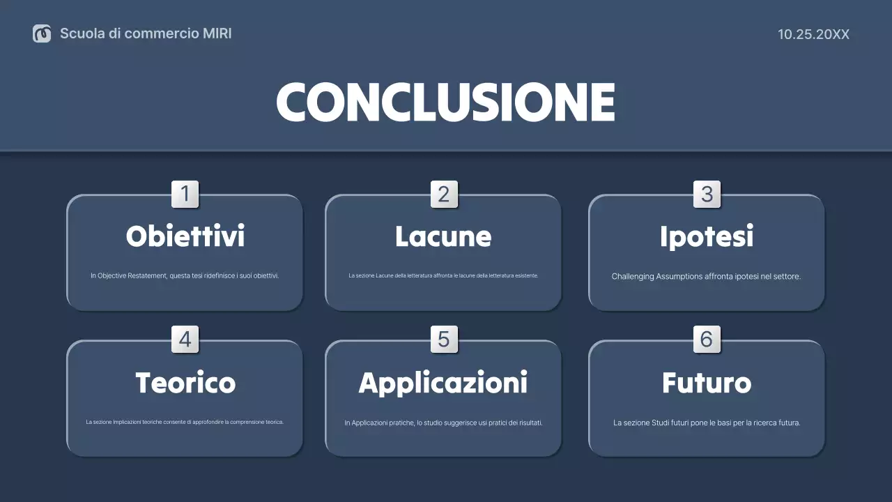 impaginazione della tesi professionale della marina