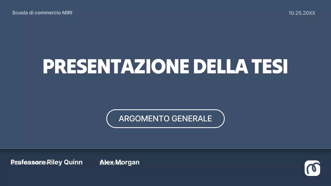 impaginazione della tesi professionale della marina