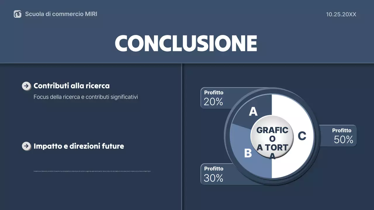 impaginazione della tesi professionale della marina
