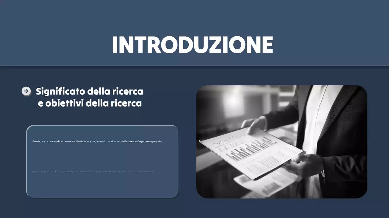 impaginazione della tesi professionale della marina