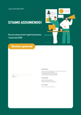 MANIFESTO WEB AZIENDALE DINAMICO ILLUSTRATIVO PER NUOVE ASSUNZIONI