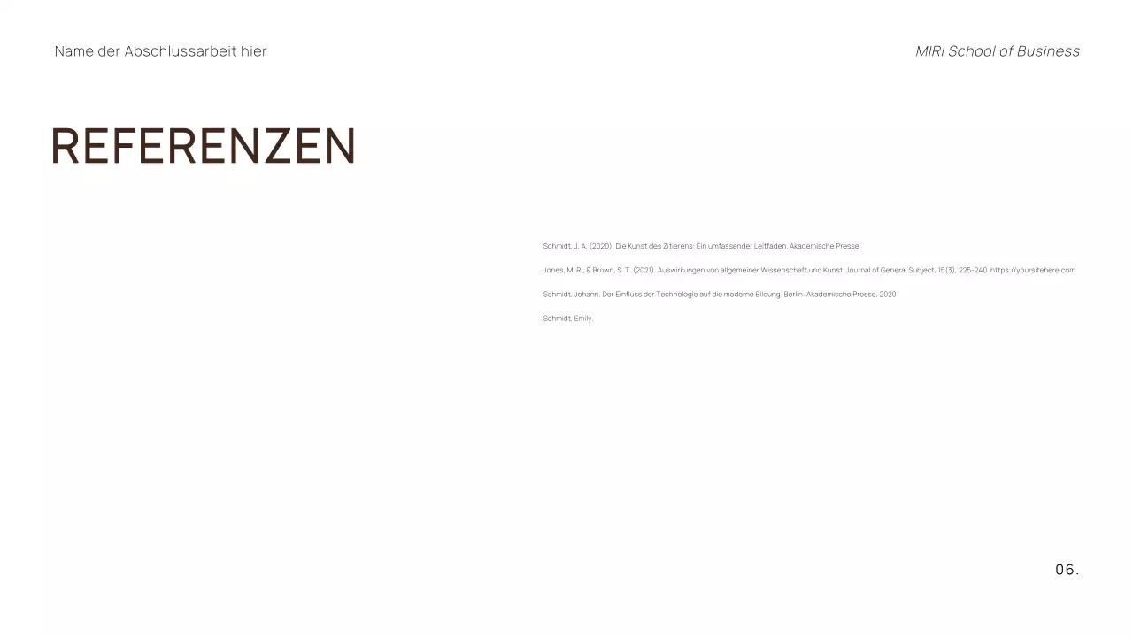 TRENDIGE MINIMALE PROFESSIONELLE DISSERTATIONSPRÄSENTATION