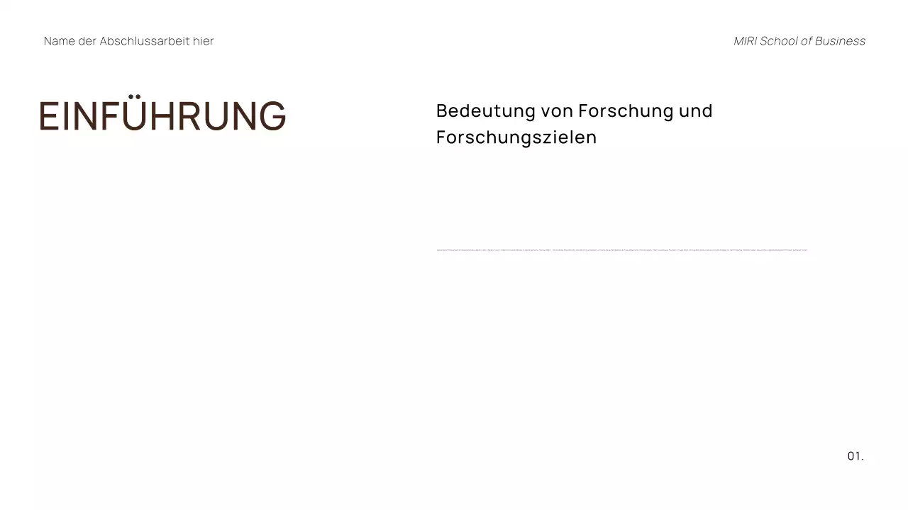 TRENDIGE MINIMALE PROFESSIONELLE DISSERTATIONSPRÄSENTATION