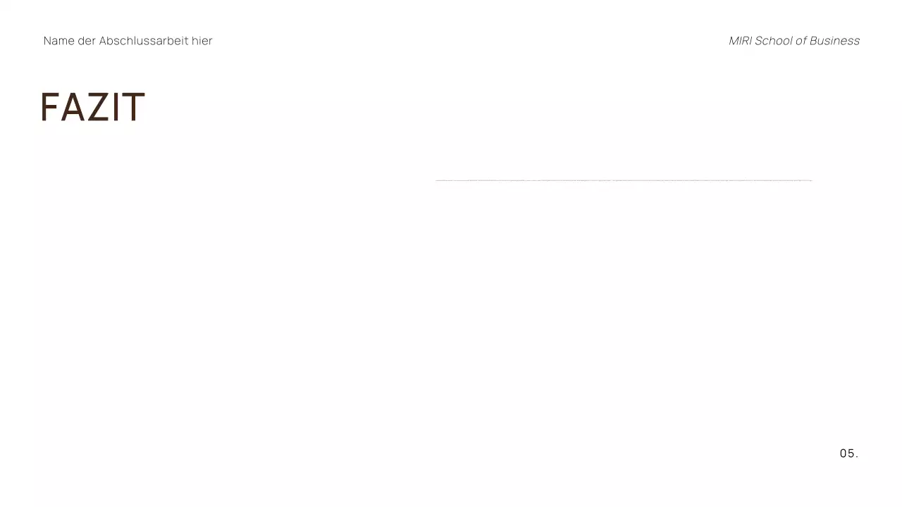 TRENDIGE MINIMALE PROFESSIONELLE DISSERTATIONSPRÄSENTATION