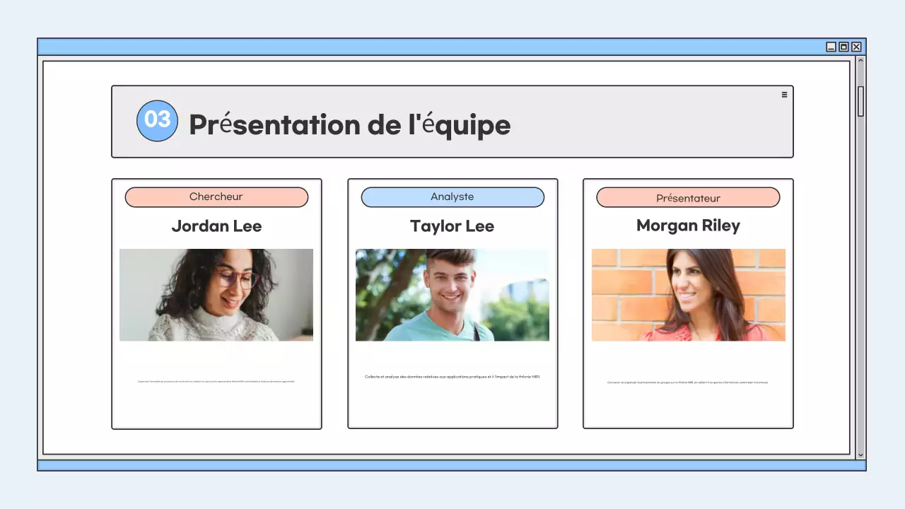 présentation de l'éducation moderne bleue