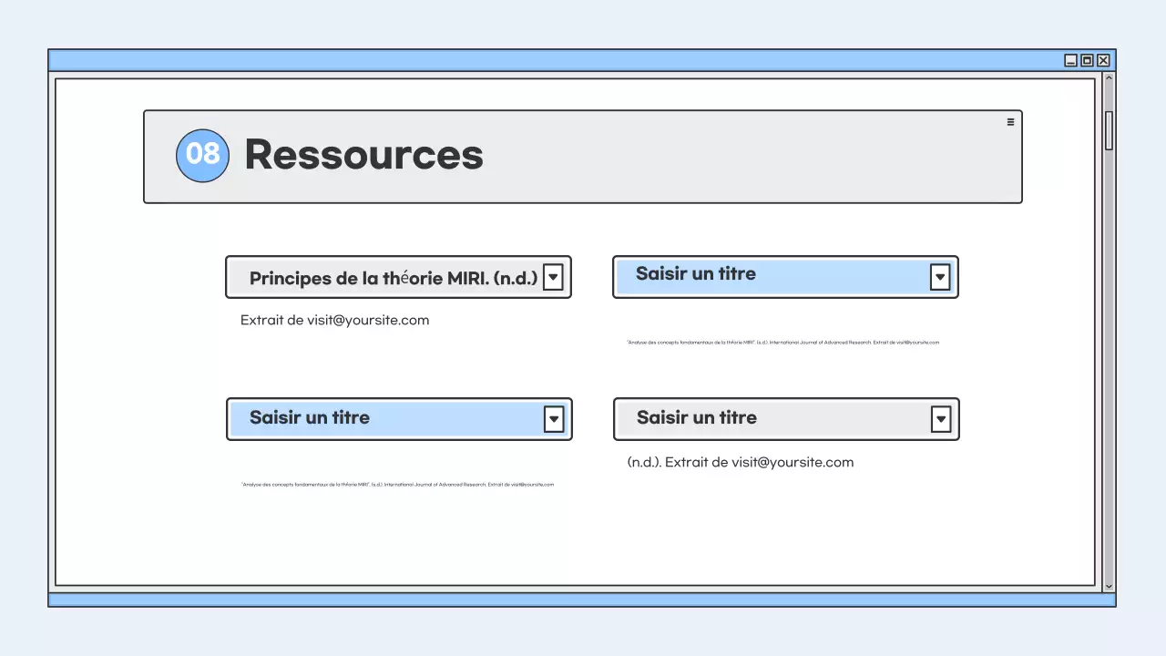 présentation de l'éducation moderne bleue