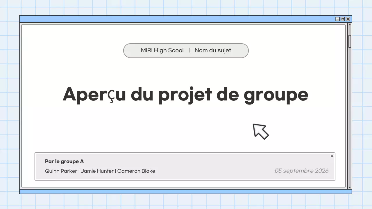 présentation de l'éducation moderne bleue