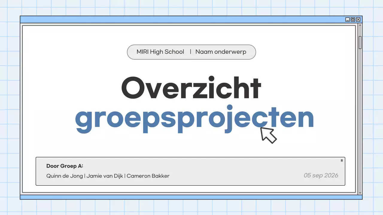 blauw modern onderwijs presentatie