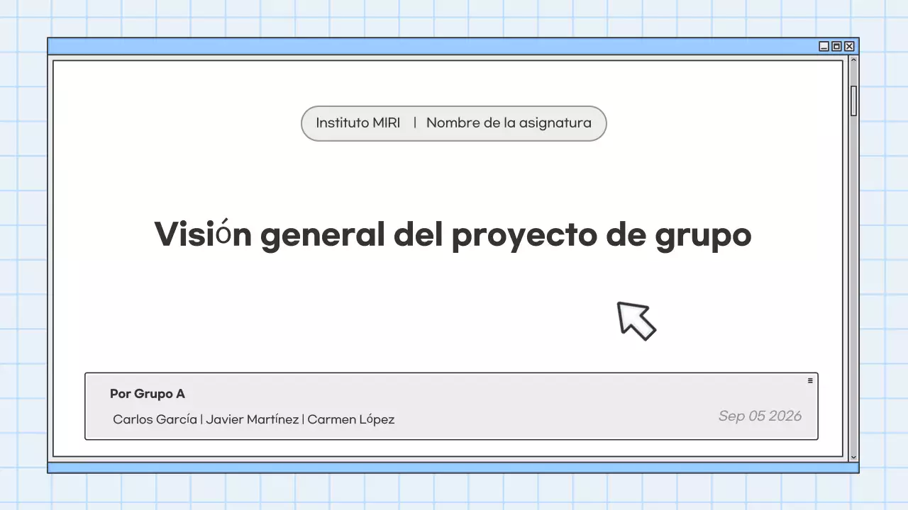presentación de la educación moderna azul