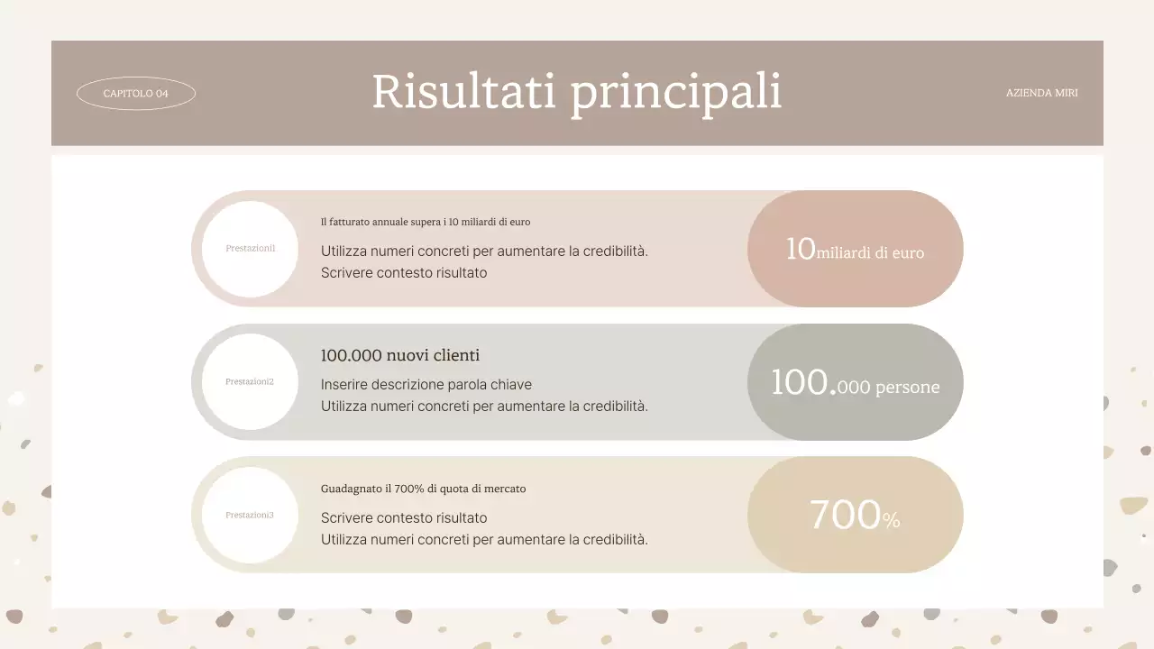 Semplice motivo a terrazzo in beige e marrone