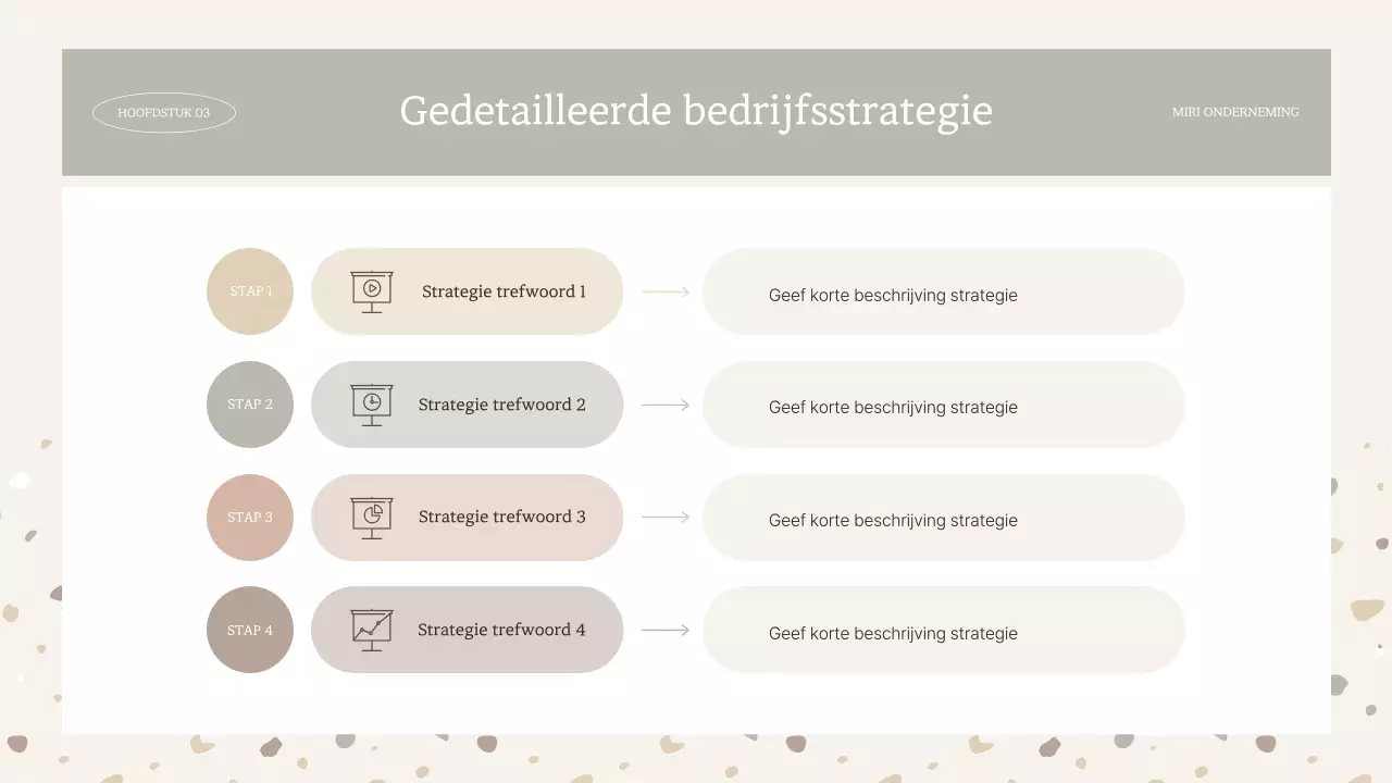 Eenvoudig terrazzopatroon in beige en bruin rapport
