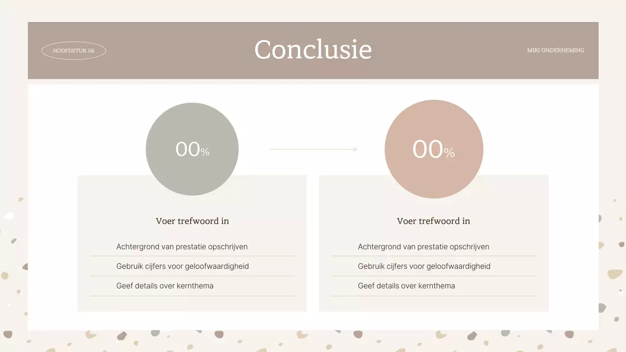 Eenvoudig terrazzopatroon in beige en bruin rapport