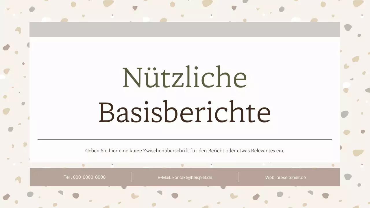 Einfaches Terrazzo-Muster in Beige und Braun Bericht