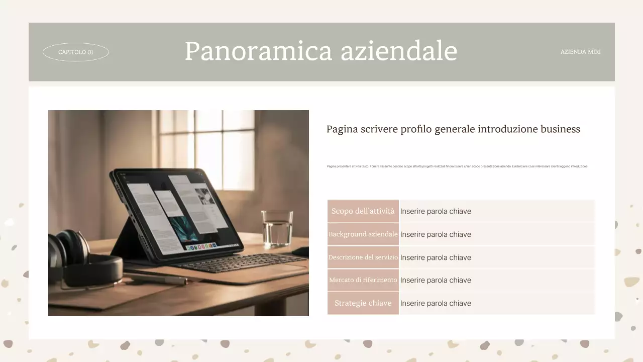 Semplice motivo a terrazzo in beige e marrone