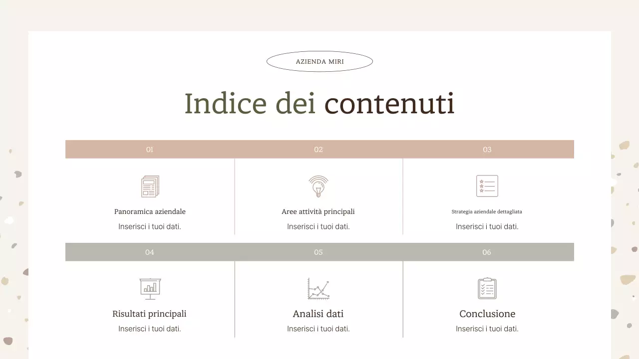 Semplice motivo a terrazzo in beige e marrone