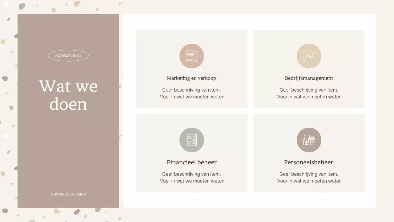 Eenvoudig terrazzopatroon in beige en bruin rapport