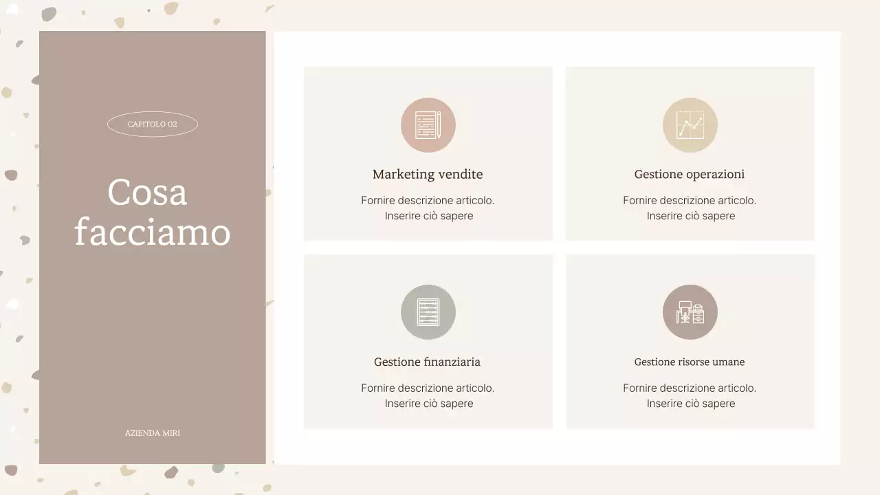 Semplice motivo a terrazzo in beige e marrone