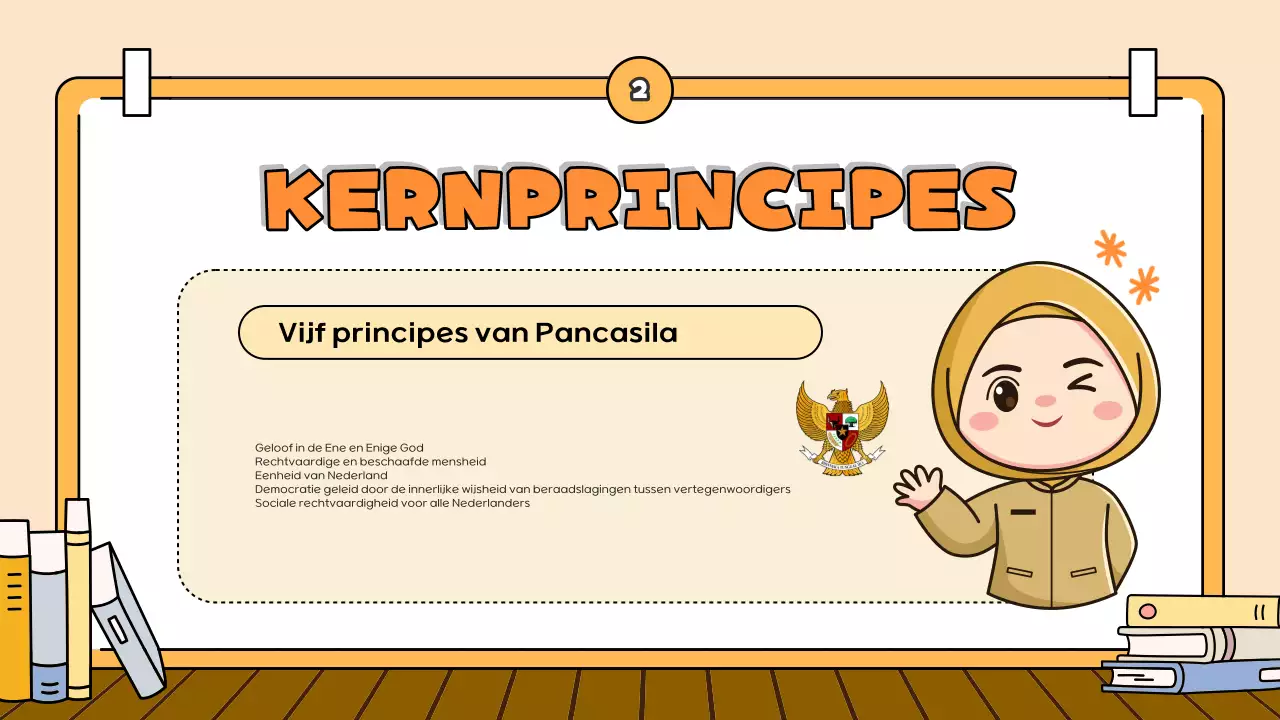 oranje cartoon onderwijspresentatie