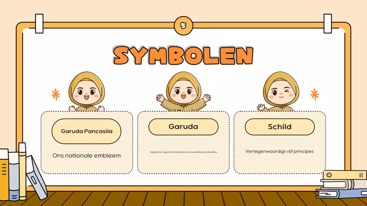 oranje cartoon onderwijspresentatie