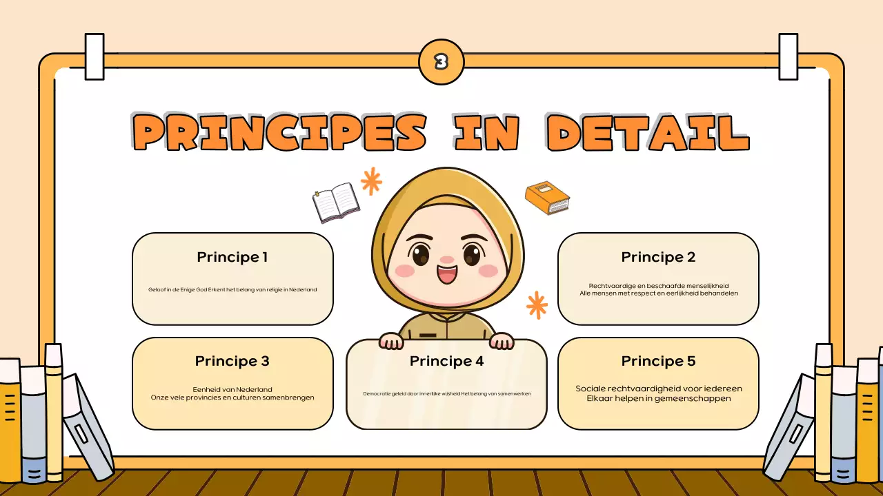 oranje cartoon onderwijspresentatie