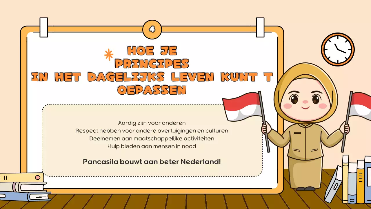 oranje cartoon onderwijspresentatie