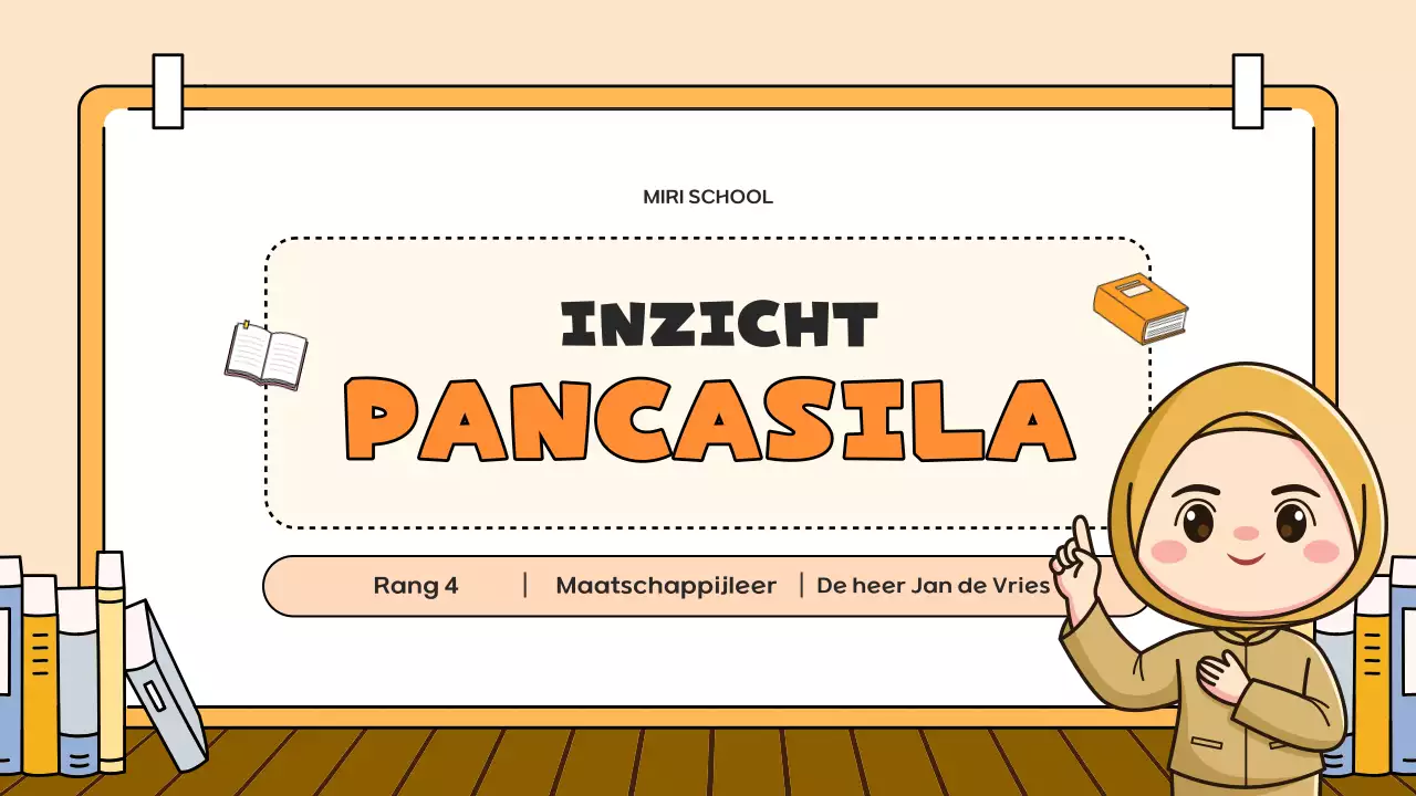 oranje cartoon onderwijspresentatie