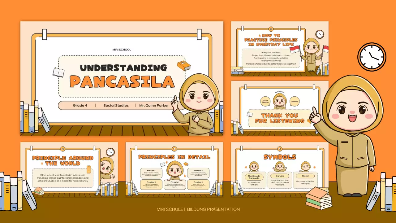 orange cartoon bildung präsentation