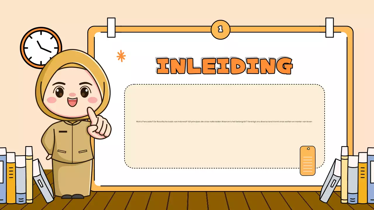 oranje cartoon onderwijspresentatie