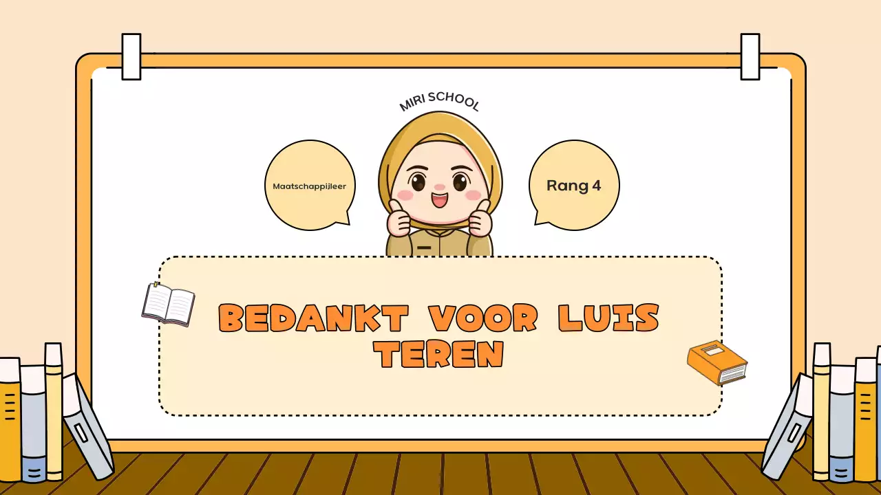 oranje cartoon onderwijspresentatie