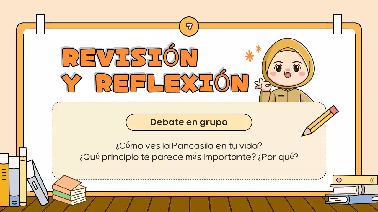 orange cartoon presentación educativa
