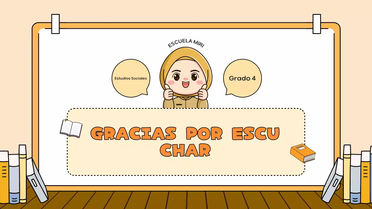 orange cartoon presentación educativa