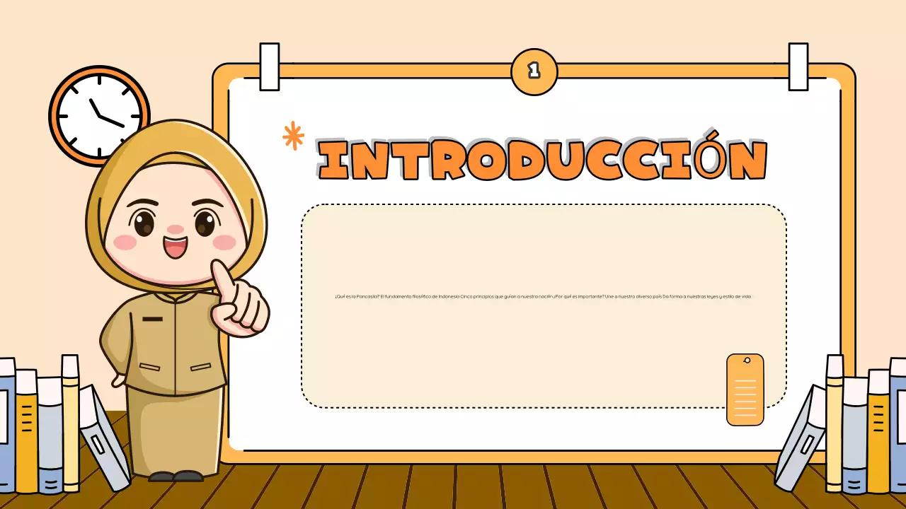 orange cartoon presentación educativa