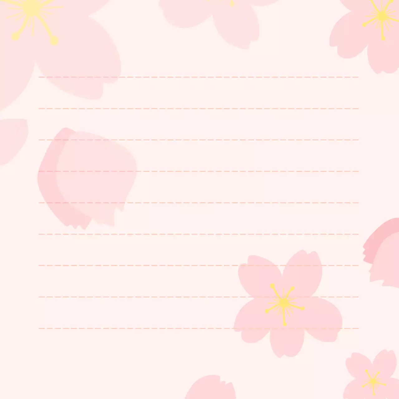 핑크 아기자기한 메모지 문구